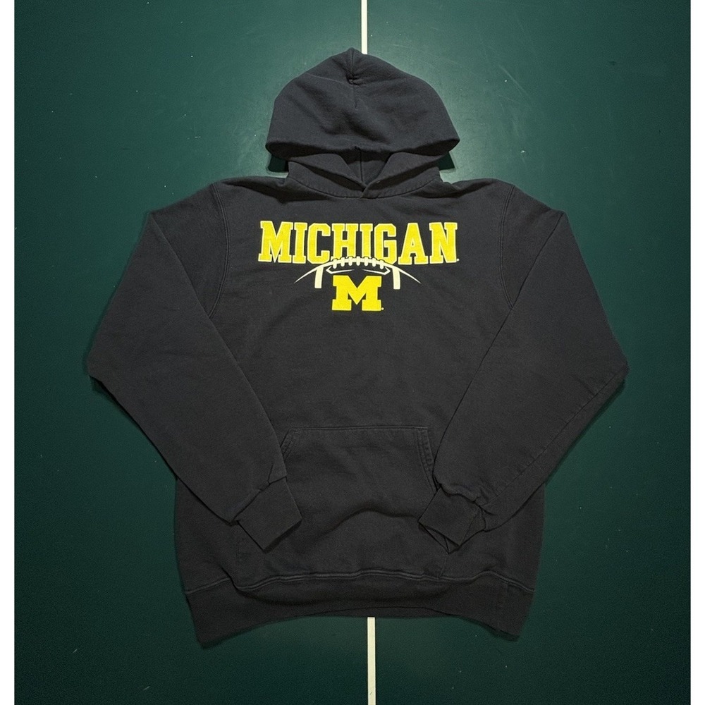 Michigan‎ Wolverines Football Champion Hoodie Sweatshirt Men's Medium Navy Blue